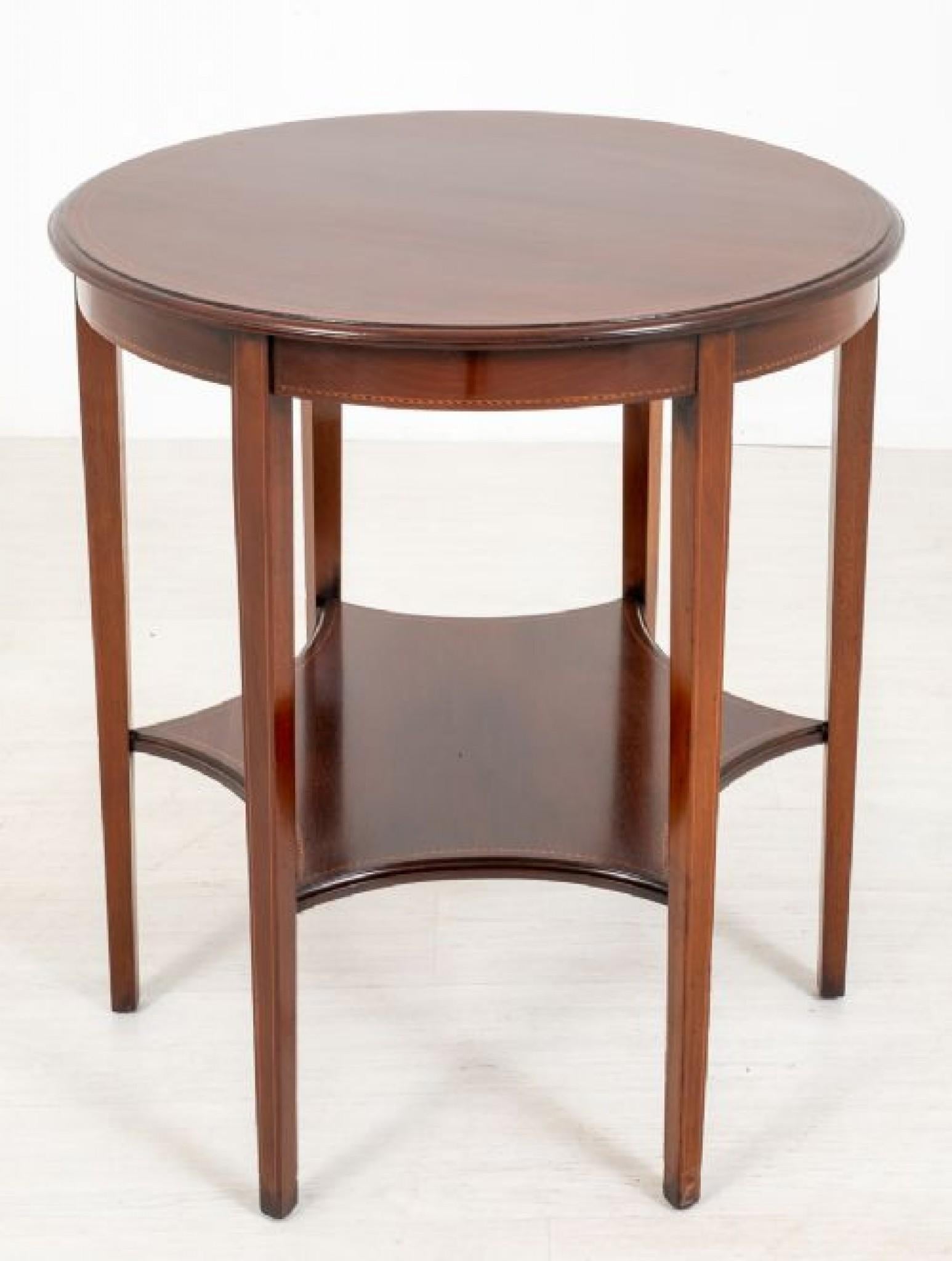 Sheraton Revival Table, Antique Mahogany Centre Tables, 1890 For Sale 2