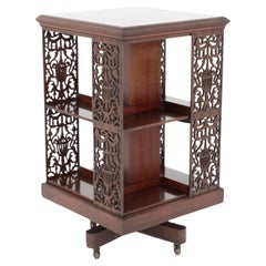 Sheraton Revolving Bookcase Mahogany Revival