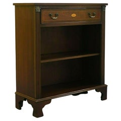 Sheraton Riviavl Style Hardwood Low Open Bookcase Shelf with a Single Drawer