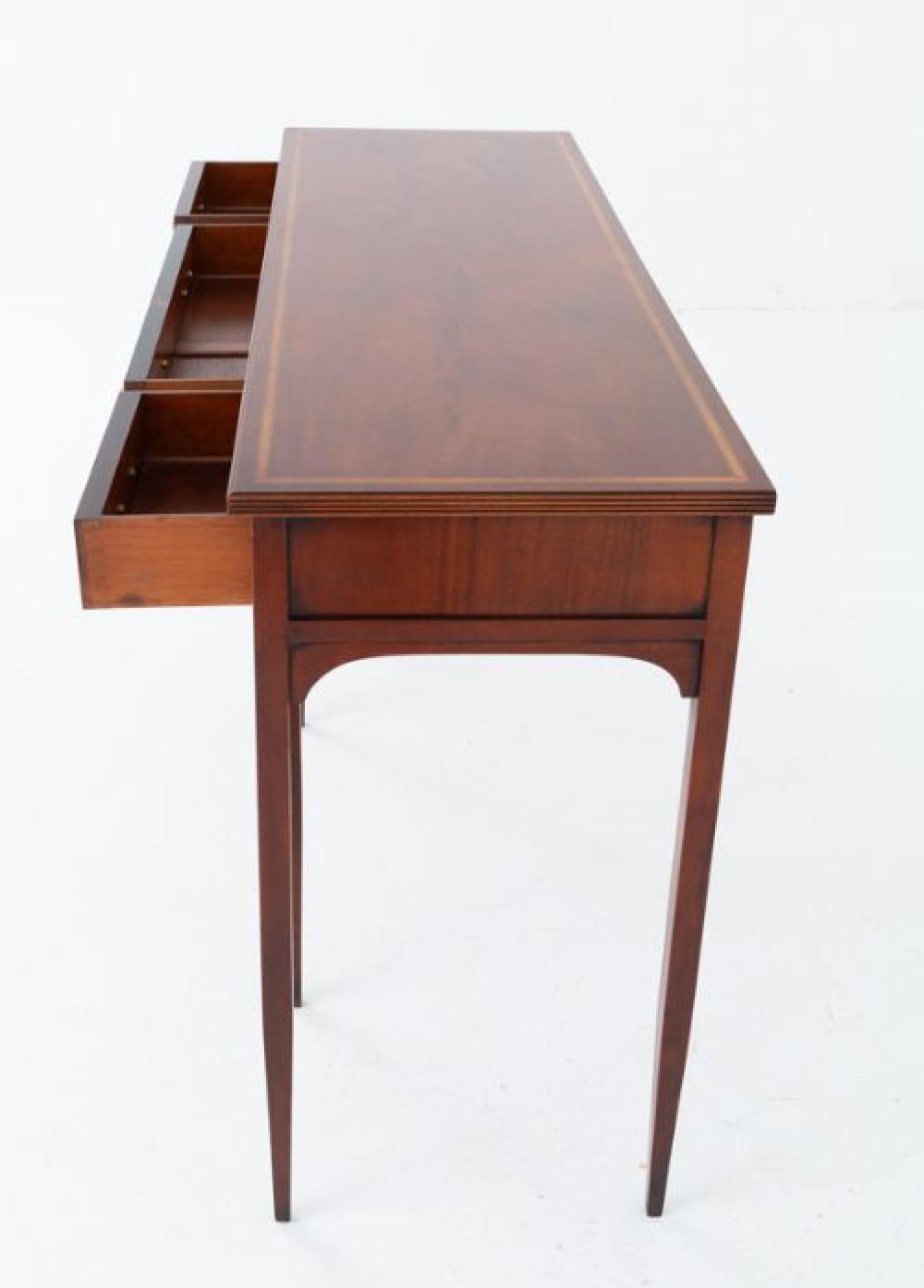 Late 19th Century Sheraton Sideboard Antique Mahogany Server 1880 For Sale