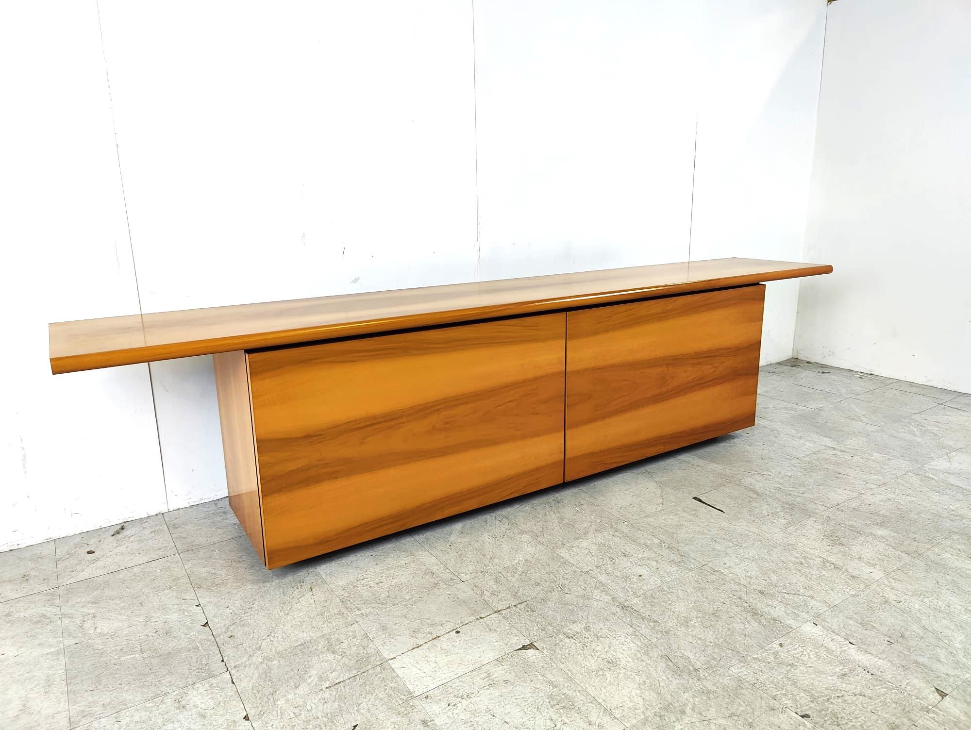 Glass Sheraton Sideboard by Giotto Stoppino for Acerbis, 1977 For Sale