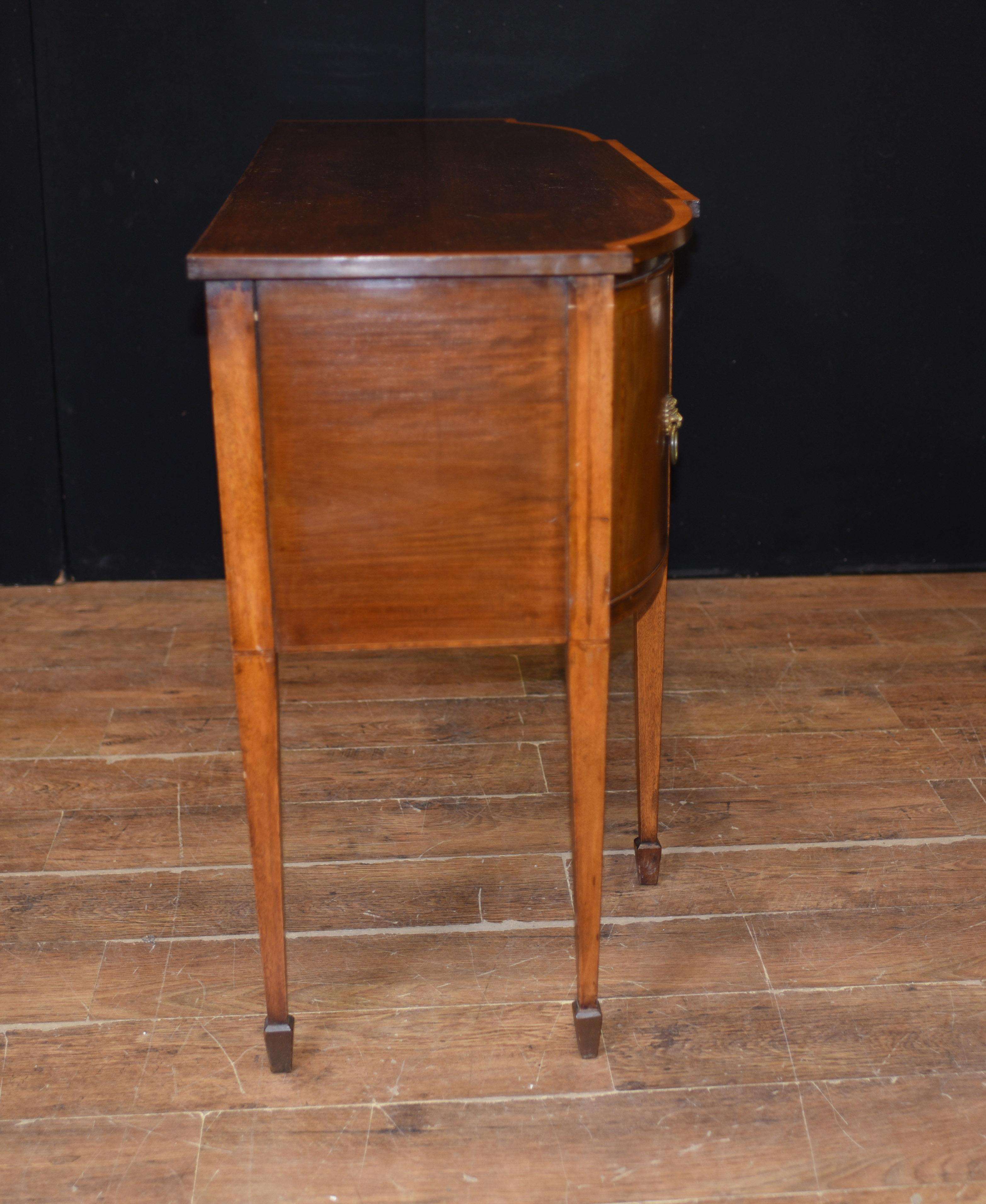Early 20th Century Sheraton Sideboard Mahogany, Antique Buffet Server, Circa 1910 For Sale