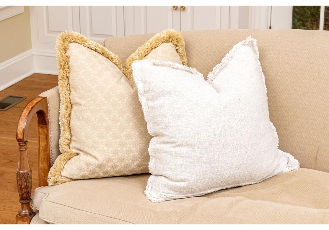 Sheraton Style Custom Upholstered Sofa with Inlaid Frame For Sale 6