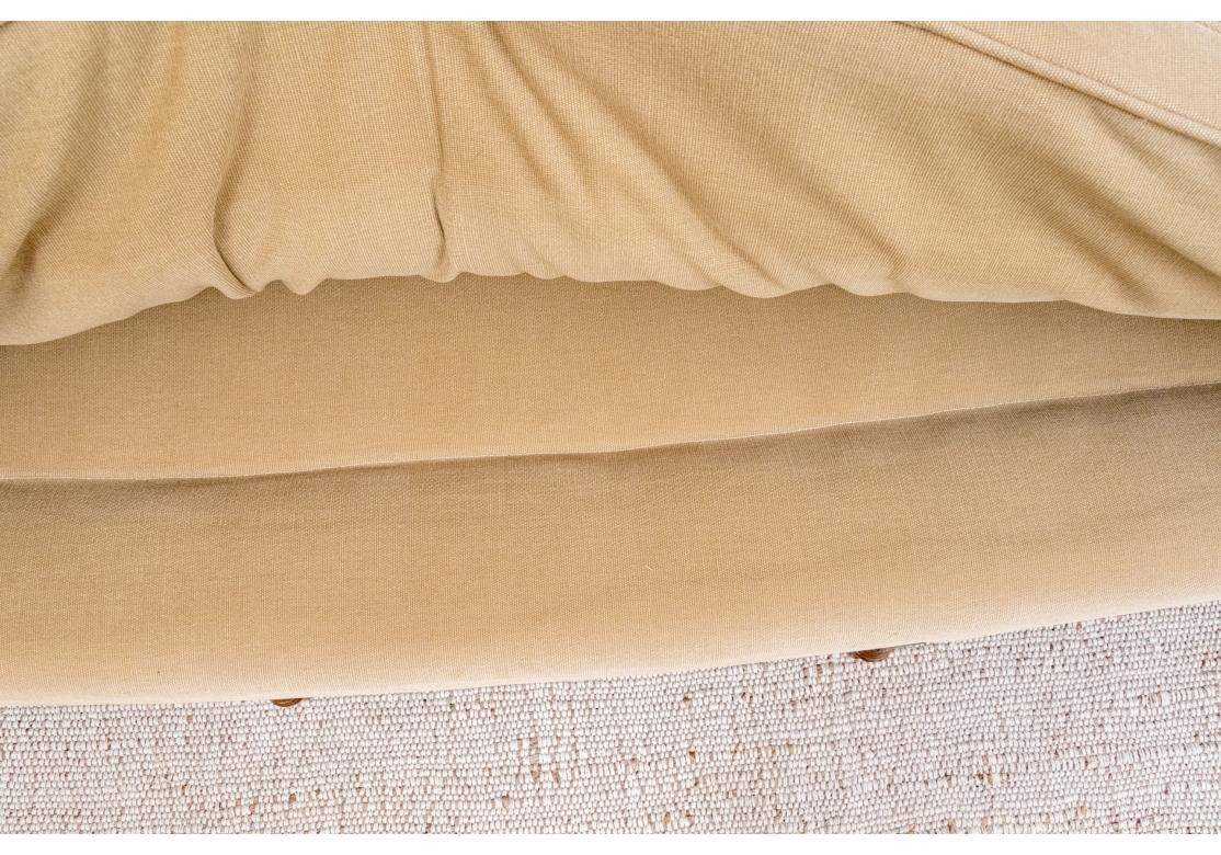 Sheraton Style Custom Upholstered Sofa with Inlaid Frame For Sale 12