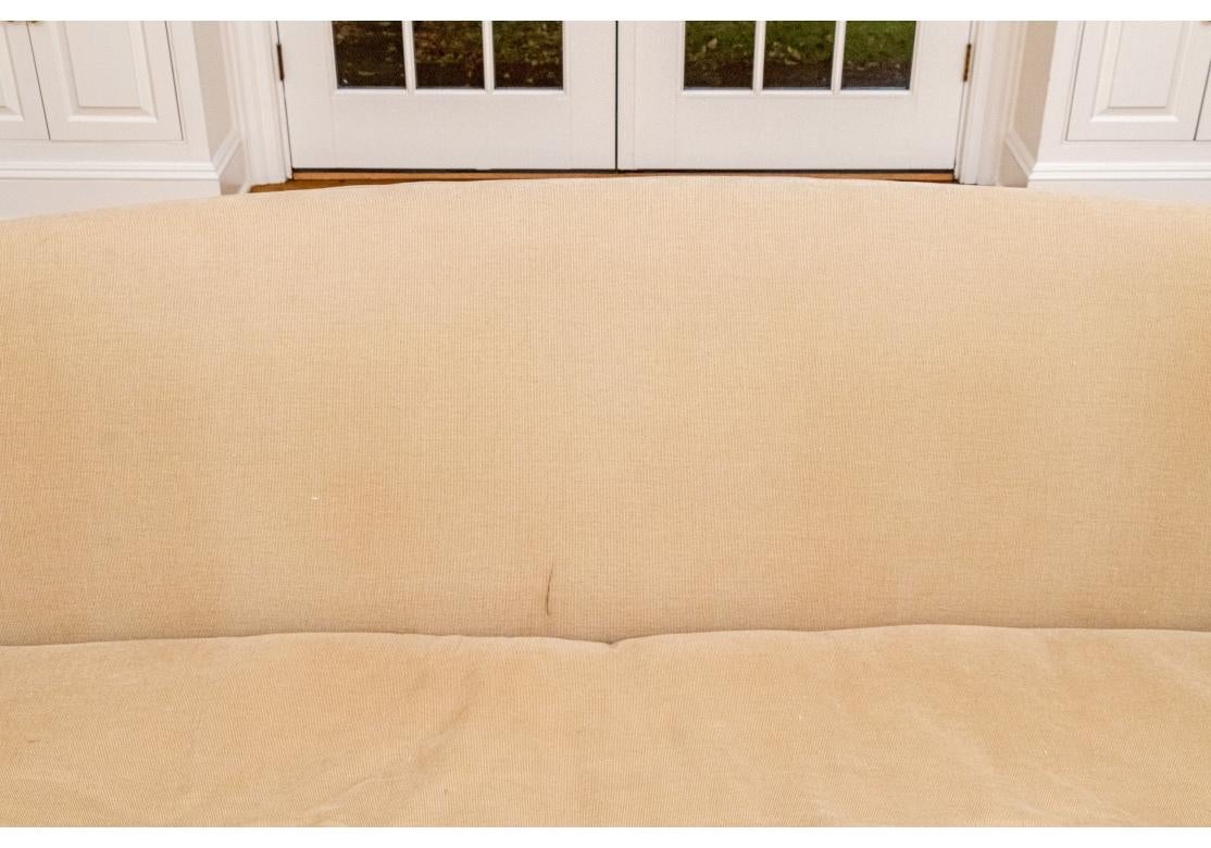 Sheraton Style Custom Upholstered Sofa with Inlaid Frame For Sale 2