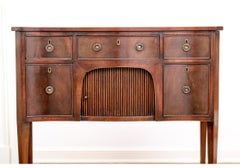 Sheraton Style Diminutive Mahogany Server With Tamboured Door