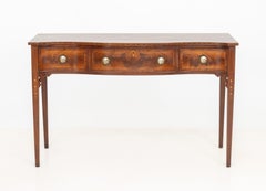 Sheraton Style Flame Mahogany Serpentine Table