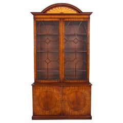 Sheraton Style Mahogany Bookcase Cabinet