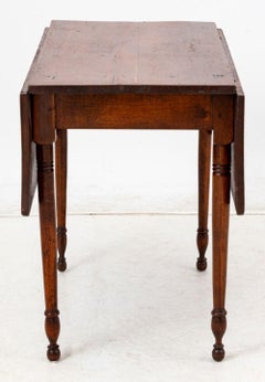 Sheraton Style Mahogany Drop Leaf Table, 19th C.