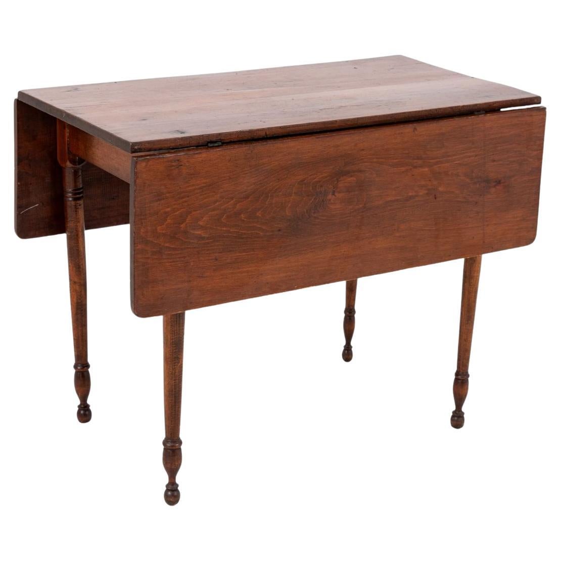 Sheraton Style Mahogany Drop Leaf Table, 19th C. For Sale