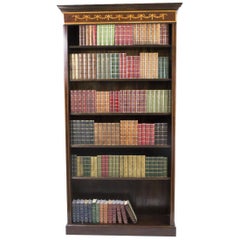 Sheraton Style Open Bookcase Flame Mahogany