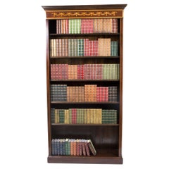 Sheraton Style Open Bookcase Flame Mahogany Sheraton Style Open Bookcase Flame Mahogany