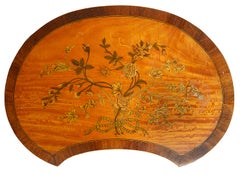 Sheraton Style Satinwood Side Table by Edwards and Roberts