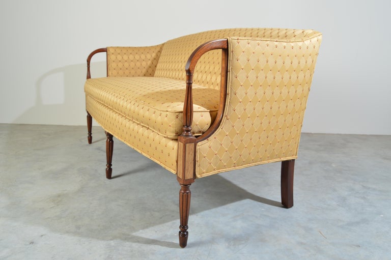 American Sheraton Style Upholstered Settee