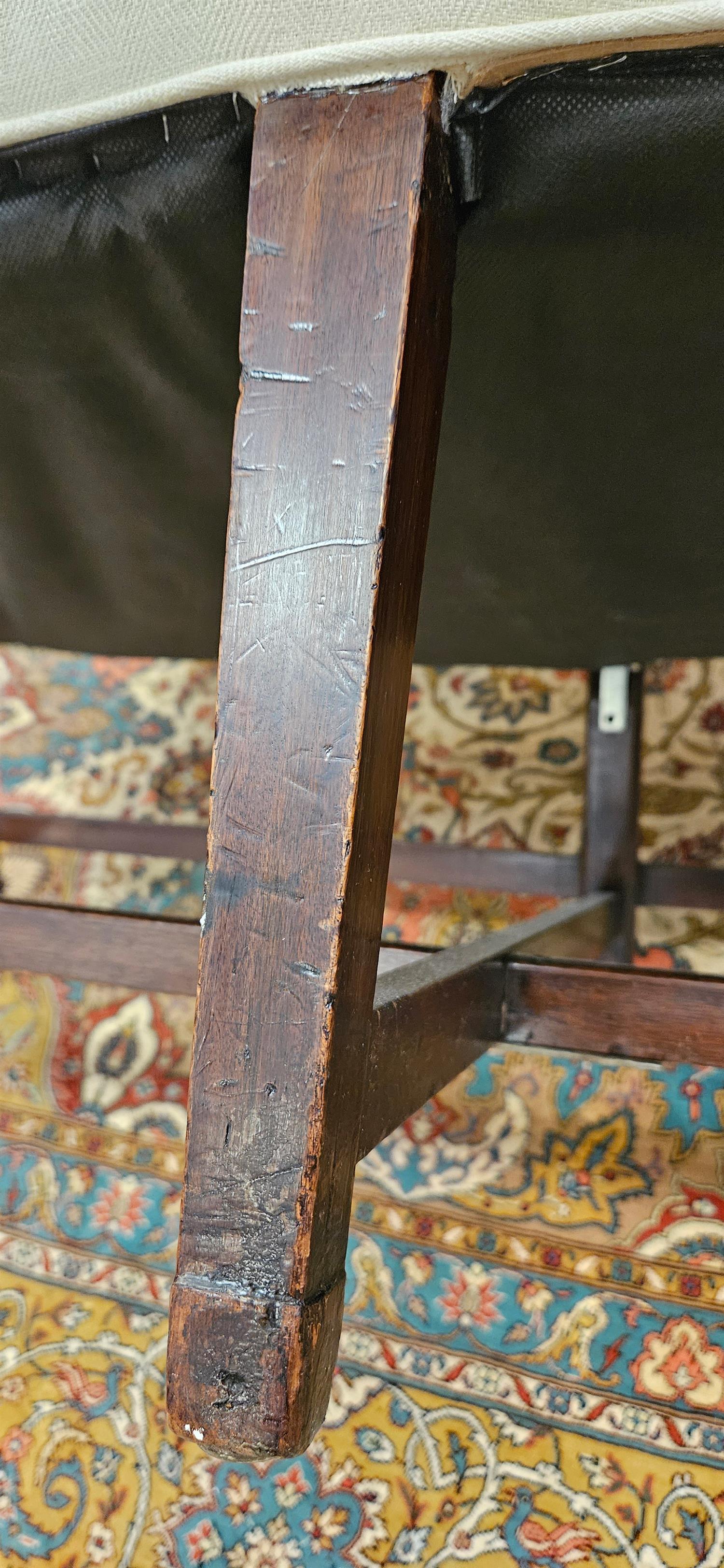 Sheraton Upholstered Mahogany Settee, Early 19th Century 2