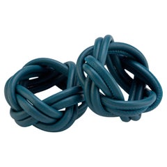 SHERAZADE set of 2 napkin rings - Amalfi Blue