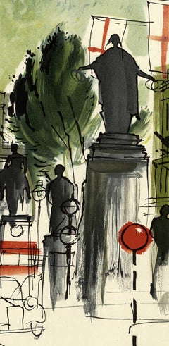 BEA to London - British European Airways - Affiche de voyage vintage originale