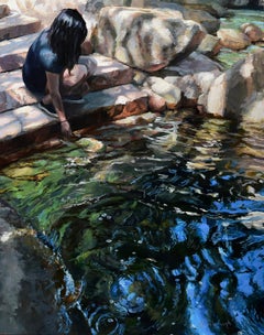 "Catching a Rainbow" (2022) by Sheri Farabaugh, Realist Oil Painting