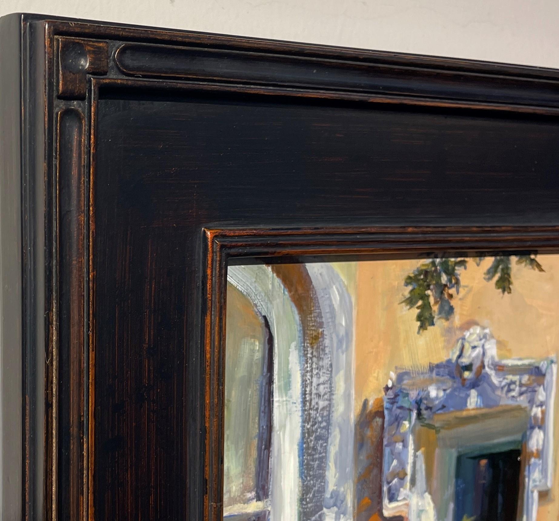 „Garden Shadows“ von Sheri Farabaugh, Originalgemälde, CO Governor's Mansion im Angebot 2