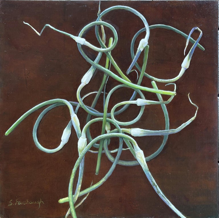 Sheri Farabaugh "Garlic Scapes" Oil Painting For Sale at 1stDibs