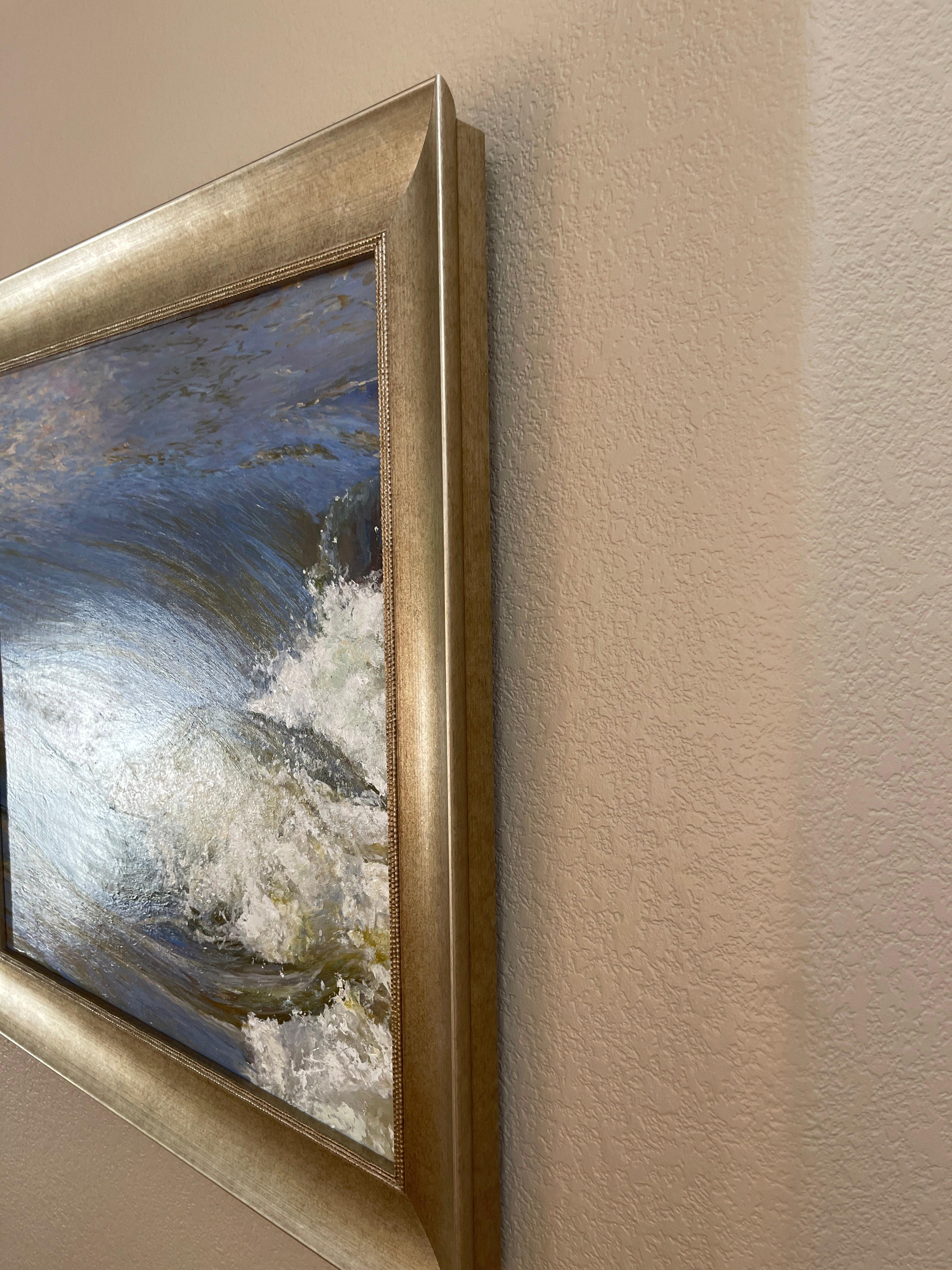 „Lost in Reverie“ (2023) von Sheri Farabaugh, Originalgemälde, Crashing Waves im Angebot 2