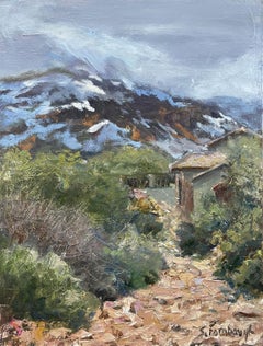 Snow on the Superstitions, Original Oil Painting