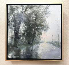 "Frühlingsflut" - Original-Ölgemälde auf Wiegeplatte