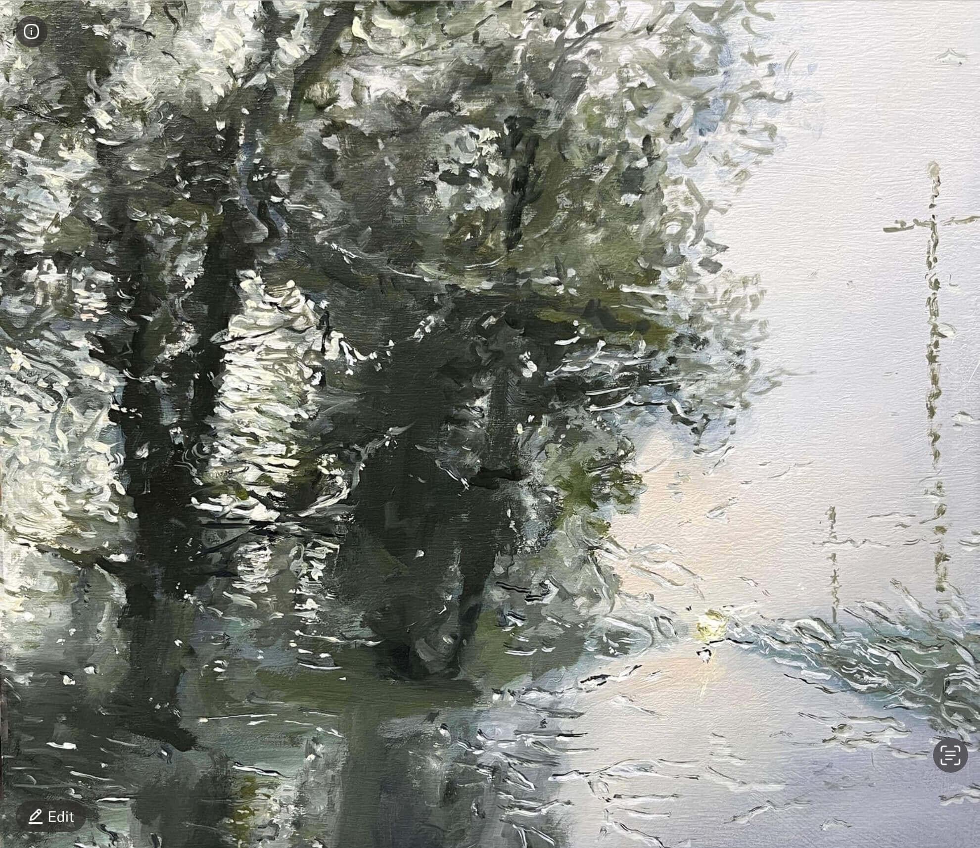 "Spring Deluge" - Original Oil Landscape Painting on Cradled Board
