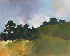'Rolling Hills', Northern California Modernist Landscape Oil, Moraga, Bay Area 