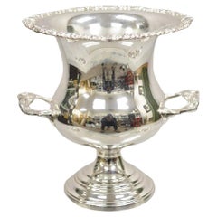 Sheridan Victorian Bulbous Silver Plated Champagne Chiller Ice Bucket gravé