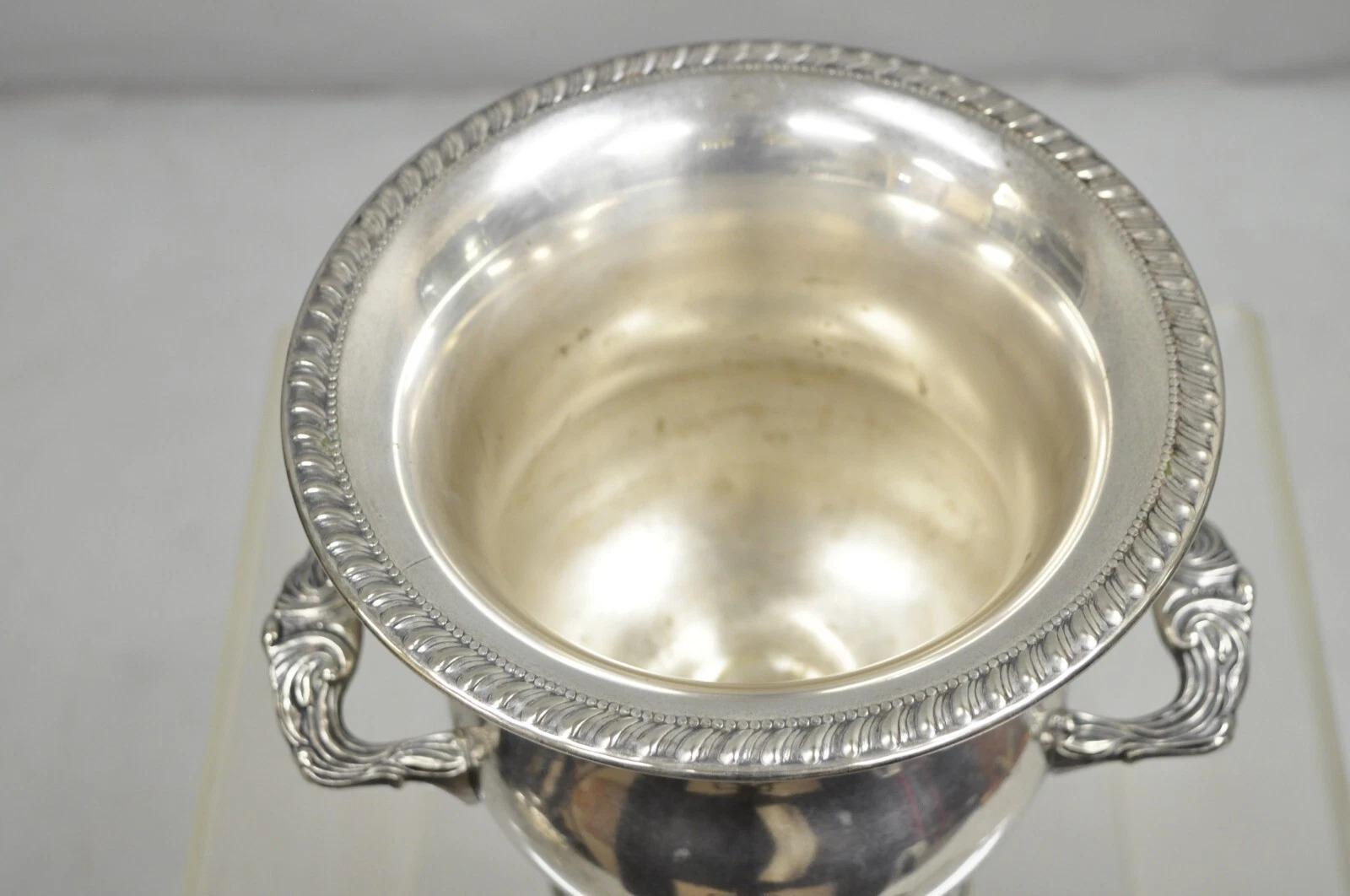 Sheridan Victorian Bulbous Silver Plated Champagne Chiller Wine Ice Bucket For Sale 3