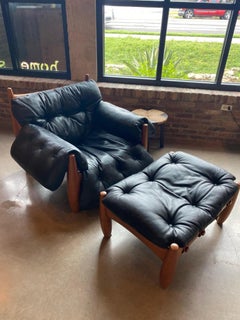 "Sheriff" Chair & Ottoman by Sergio Rodrigues, Brazil/Italy, 1950's