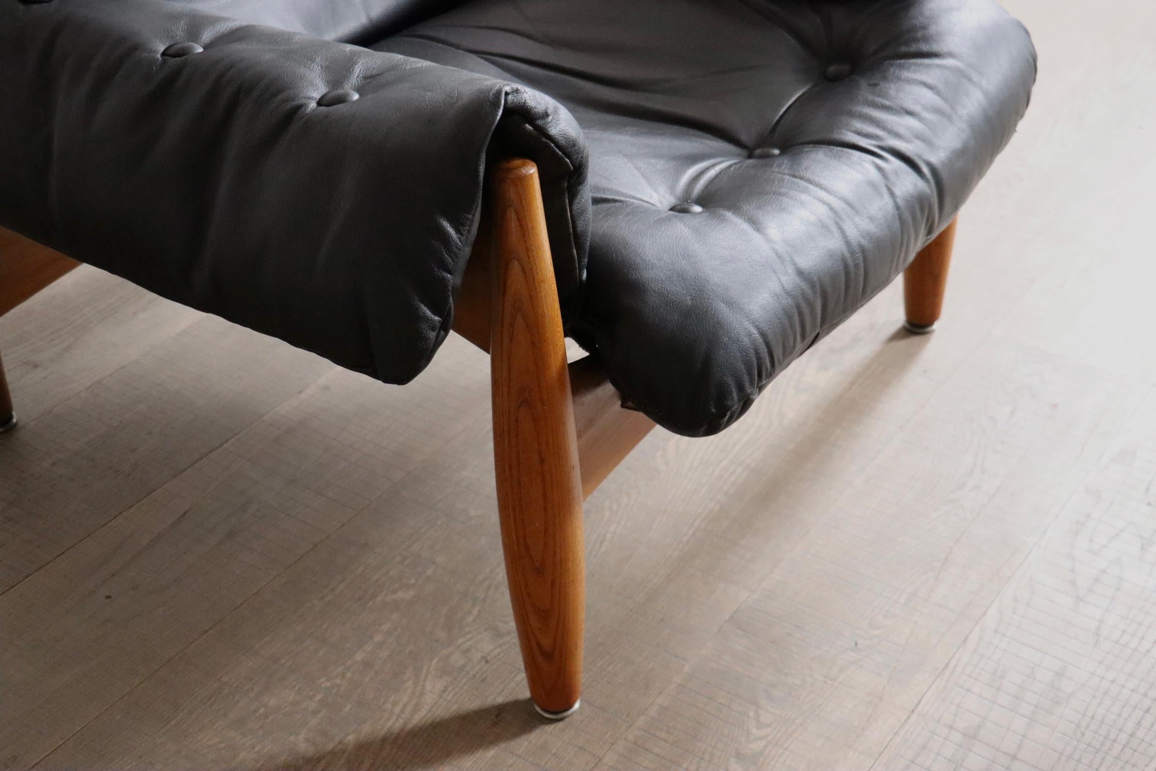 Chaise longue Sheriff avec ottomane de Sergio Rodrigues pour Isa Bergamo, années 1960 en vente 7