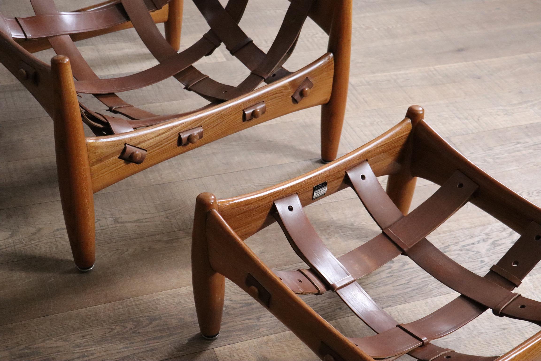 Chaise longue Sheriff avec ottomane de Sergio Rodrigues pour Isa Bergamo, années 1960 en vente 12