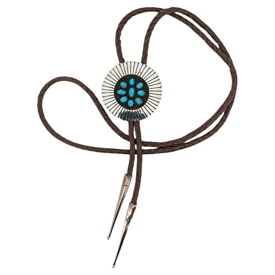 Sheriff's Ridge Vintage Navajo Sterling Silver and Turquoise Bolo Tie ...