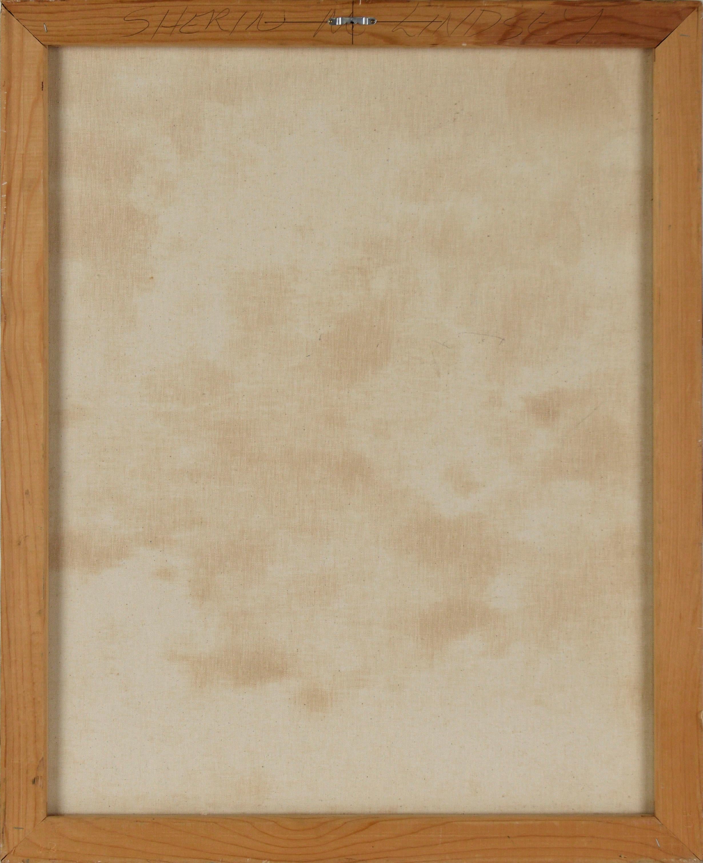 Praterie - Paesaggio impressionista verticale in olio su tela in vendita 3