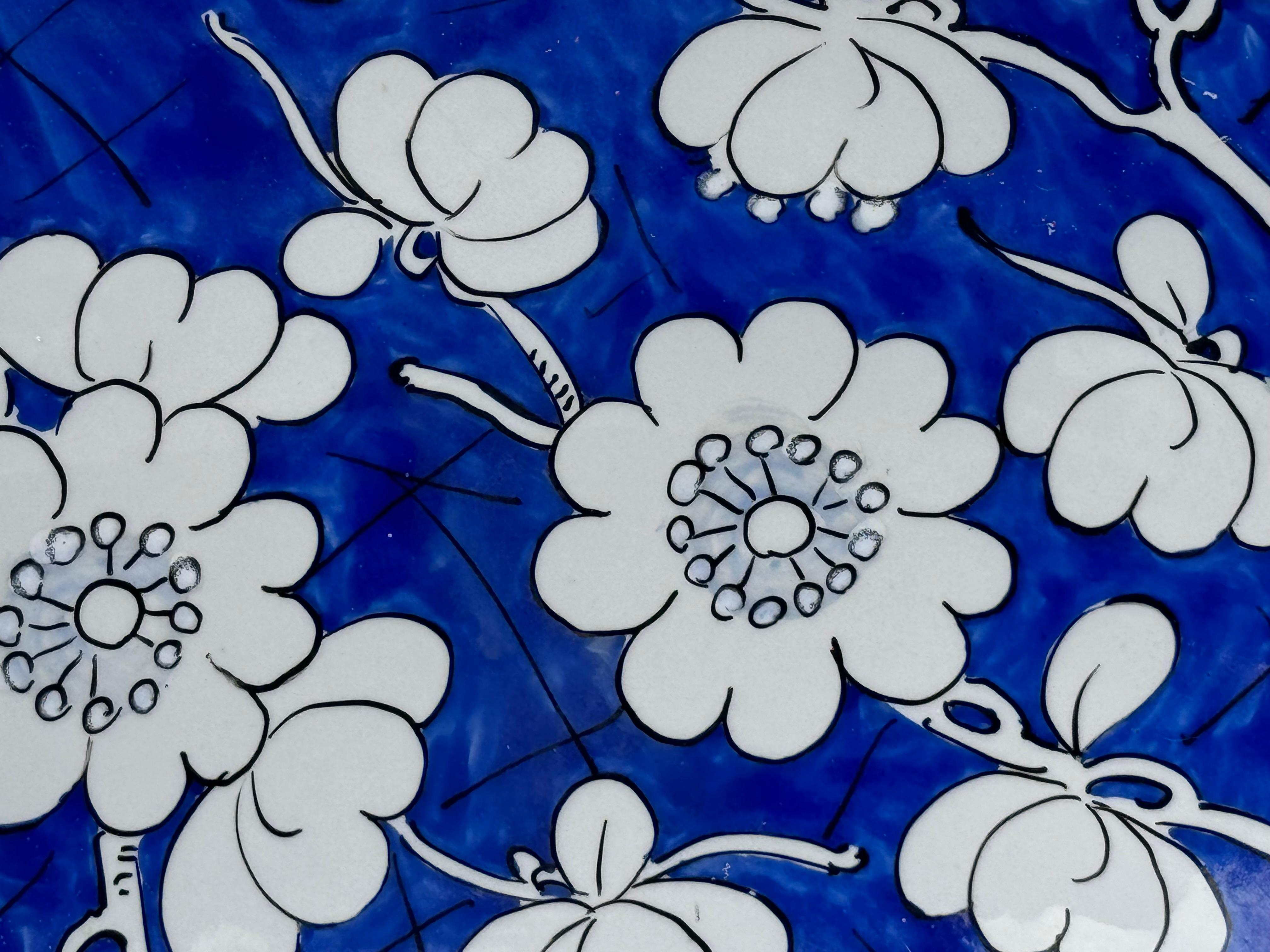 Sherle Wagner Chinoiserie Ming Flor azul Lavabo y grifo caño Italia en venta 2