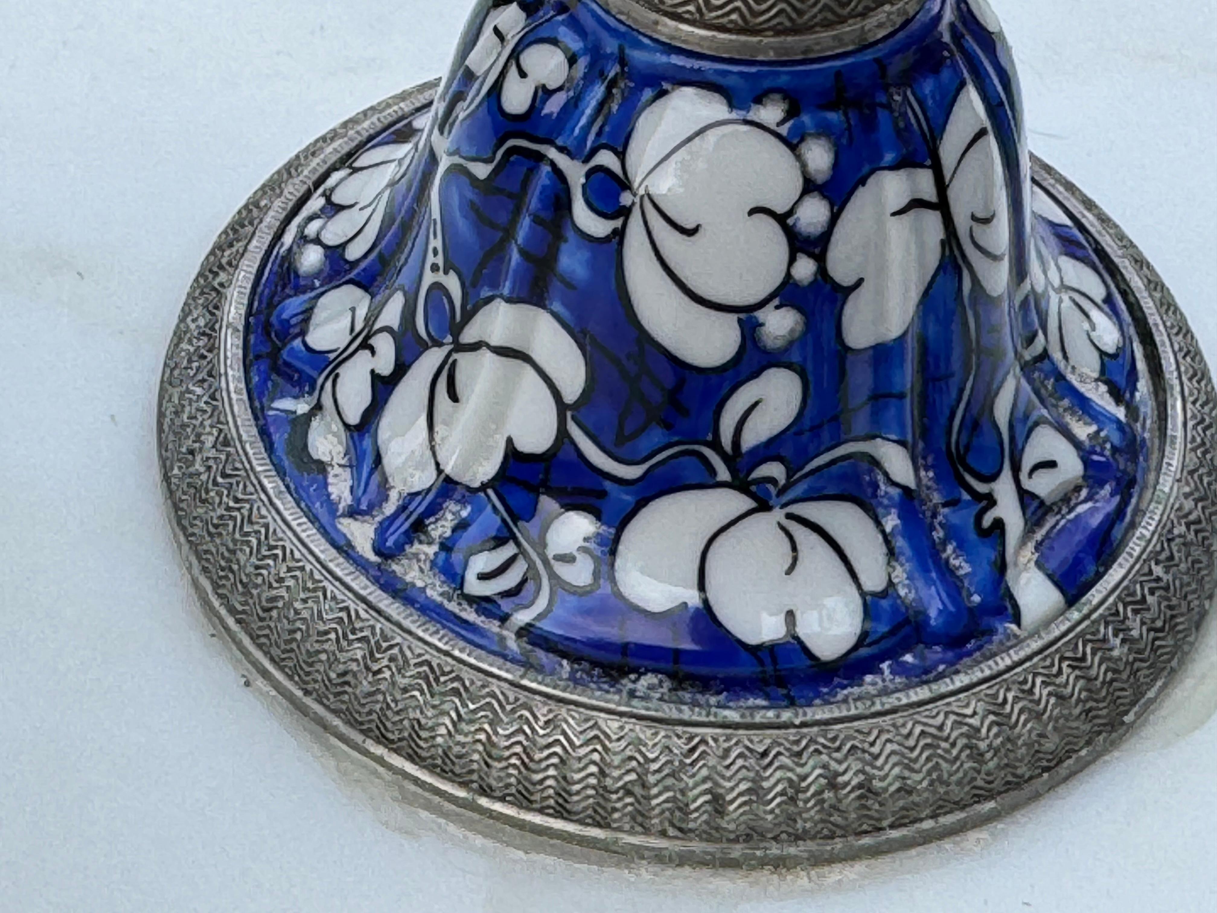 Sherle Wagner Chinoiserie Ming Flor azul Lavabo y grifo caño Italia en venta 7