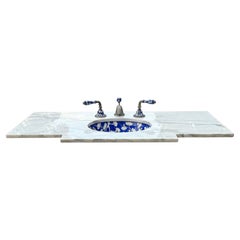 Sherle Wagner Lavabo e rubinetto con bocca blu Ming Ming Italia