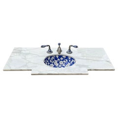 Sherle Wagner Lavabo e rubinetto con bocca blu Ming Ming Italia