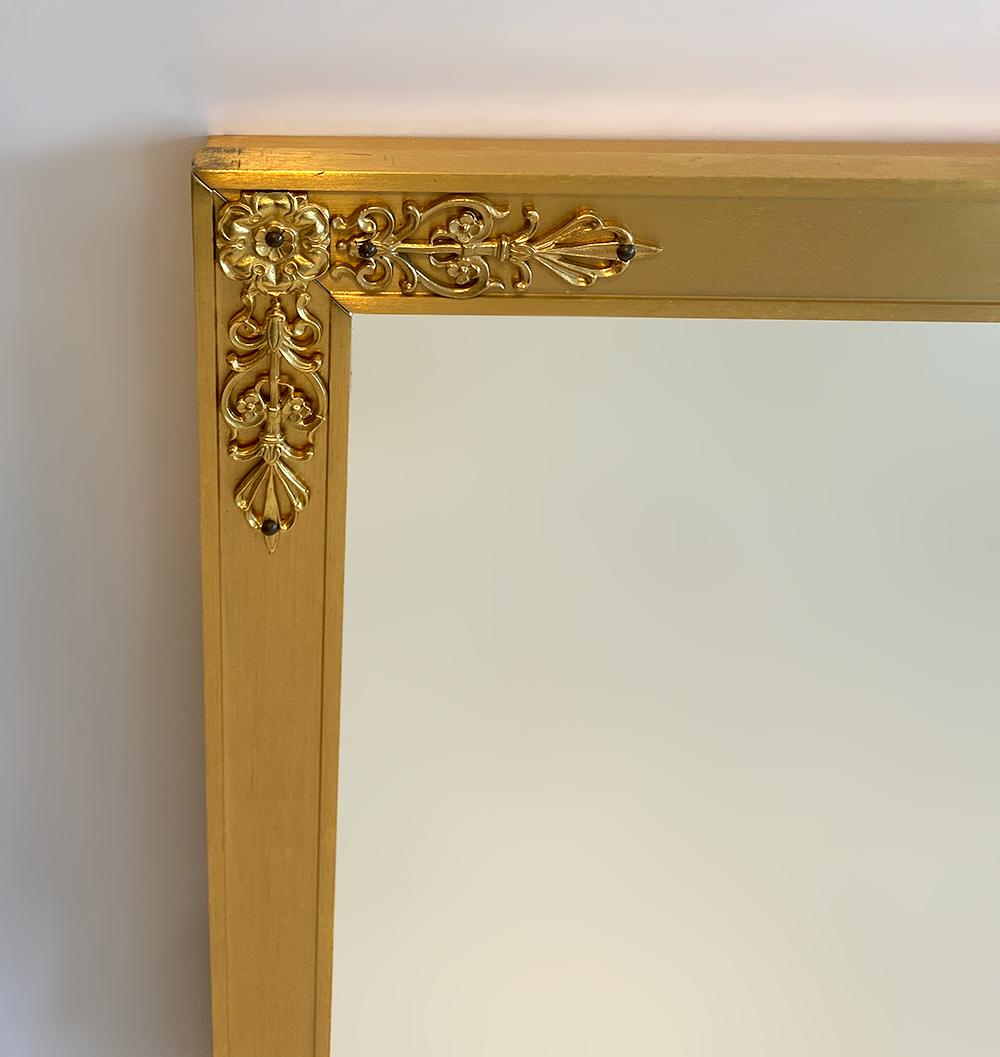 gold filigree floor mirror