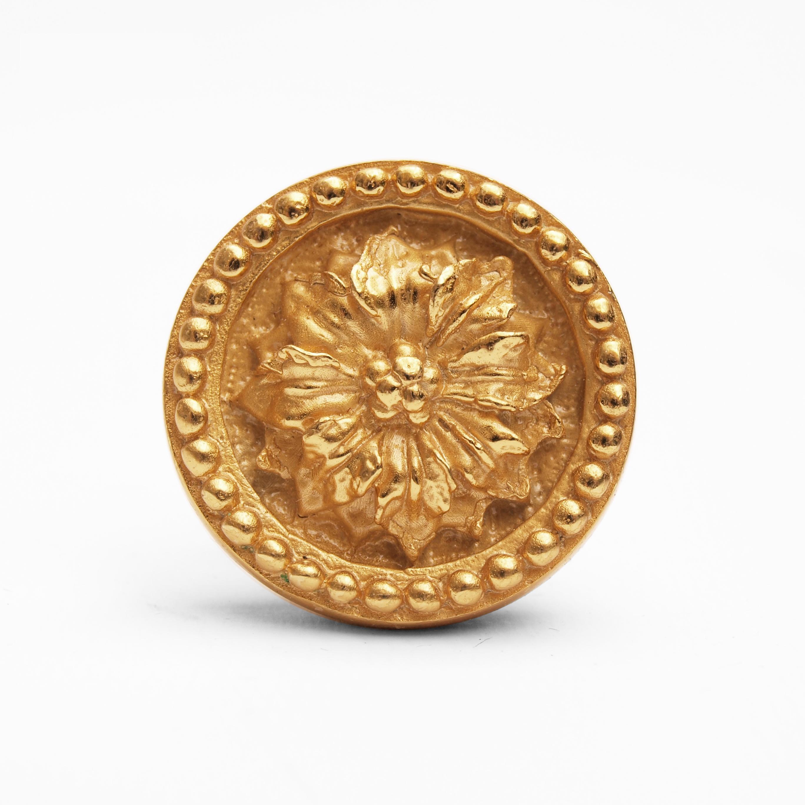 Sherle Wagner Gold Cabinet or Drawer Knobs 6
