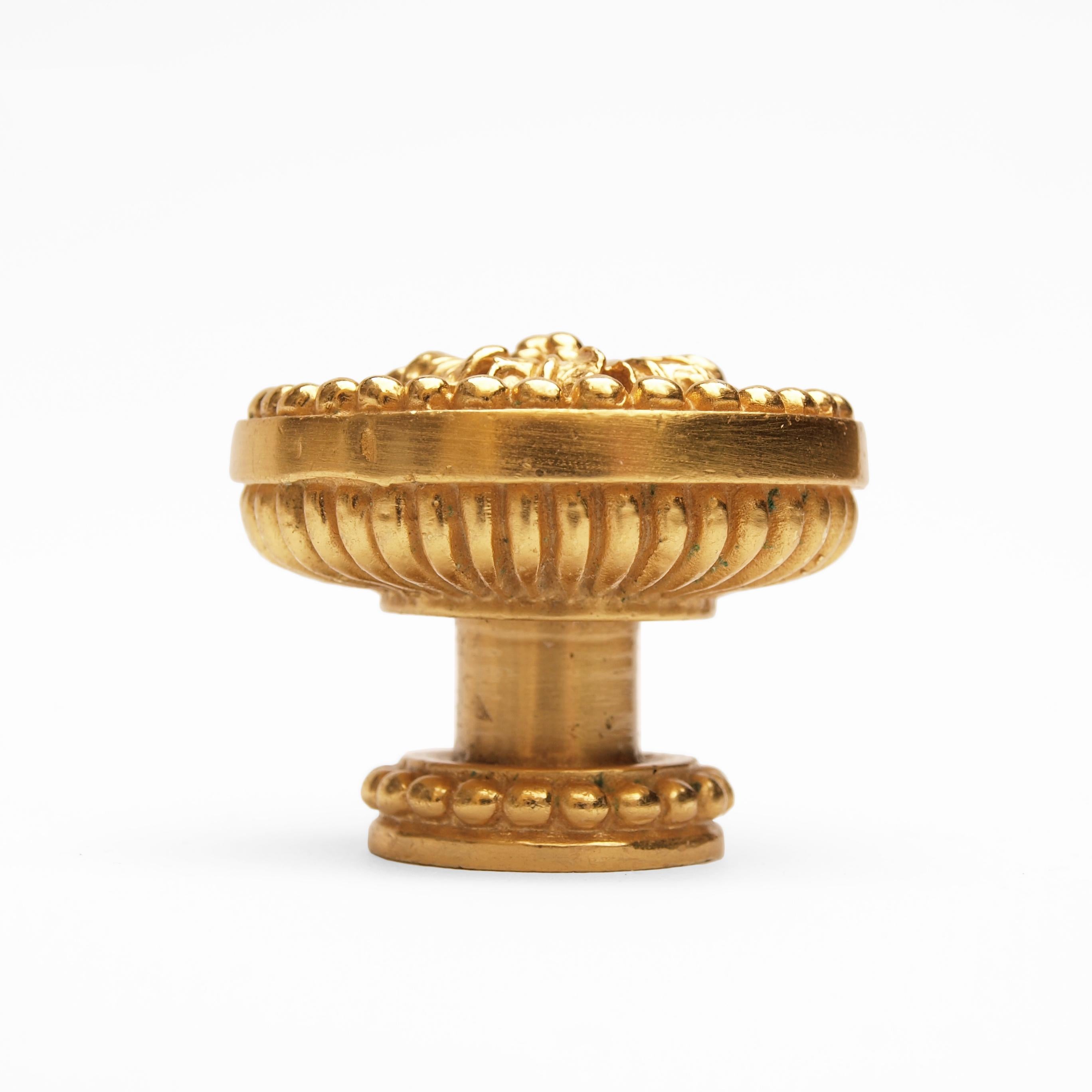 American Sherle Wagner Gold Cabinet or Drawer Knobs