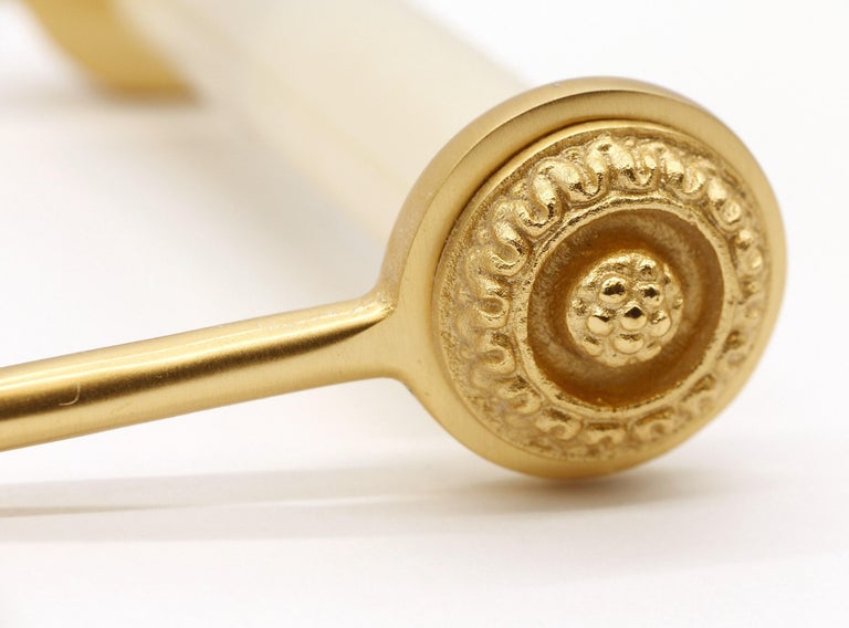 Sherle Wagner Gold Gilded Imperial Toilet Paper Holder Ornate Cast