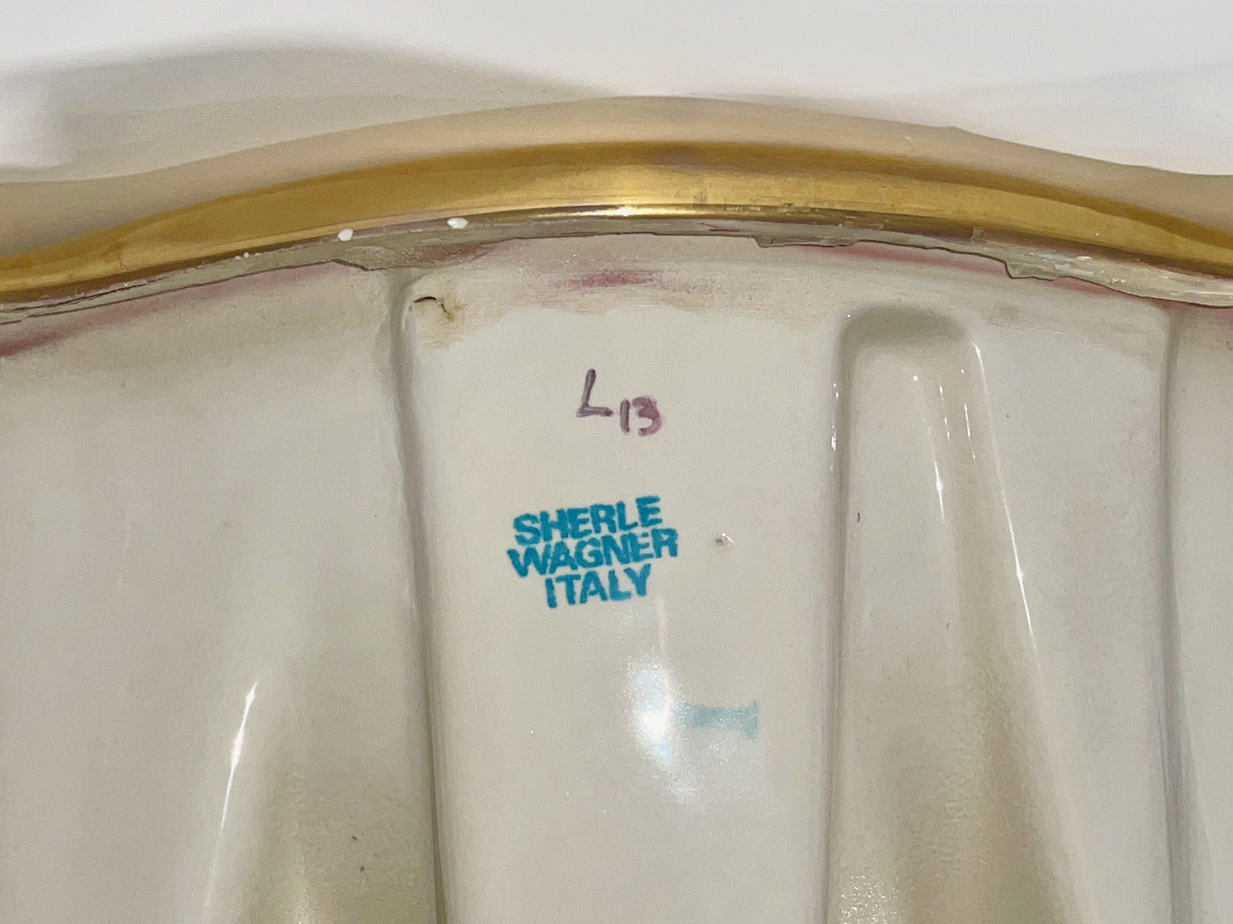 Late 20th Century Sherle Wagner Gold Porcelain Sink