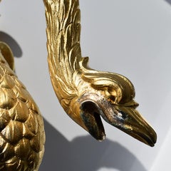 Sherle Wagner Gold Swan Wall Mount Faucet, circa 1970s