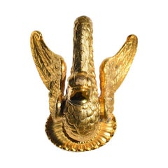 Vintage Sherle Wagner Gold Swan Wall Mount Faucet, circa 1970s