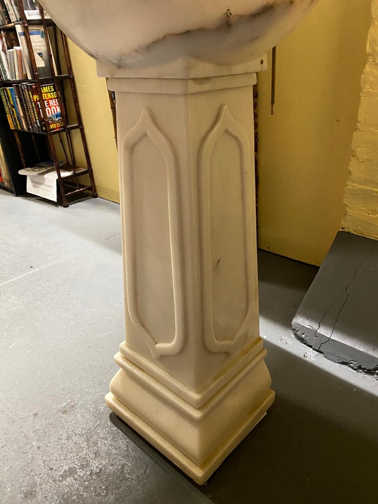 Sherle Wagner Marble Pedestal Sink For Sale at 1stDibs