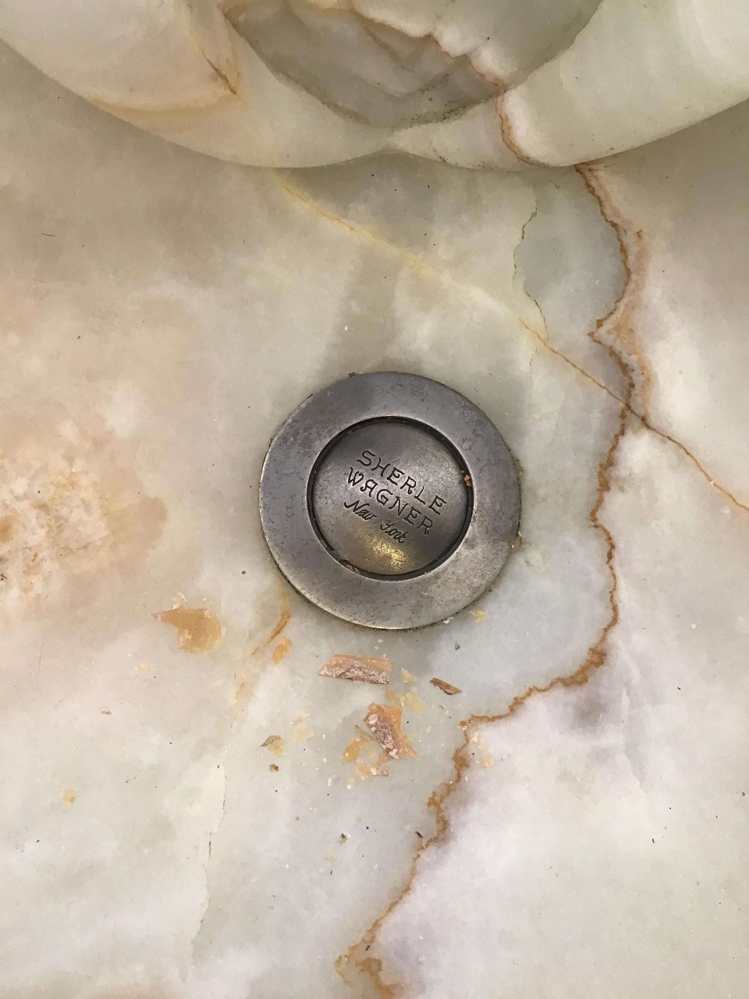 Sherle Wagner Onyx Pedestal Sink 3