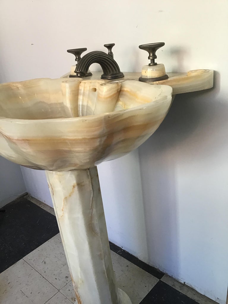Sherle Wagner Onyx Pedestal Sink at 1stDibs onyx sink, sherle wagner